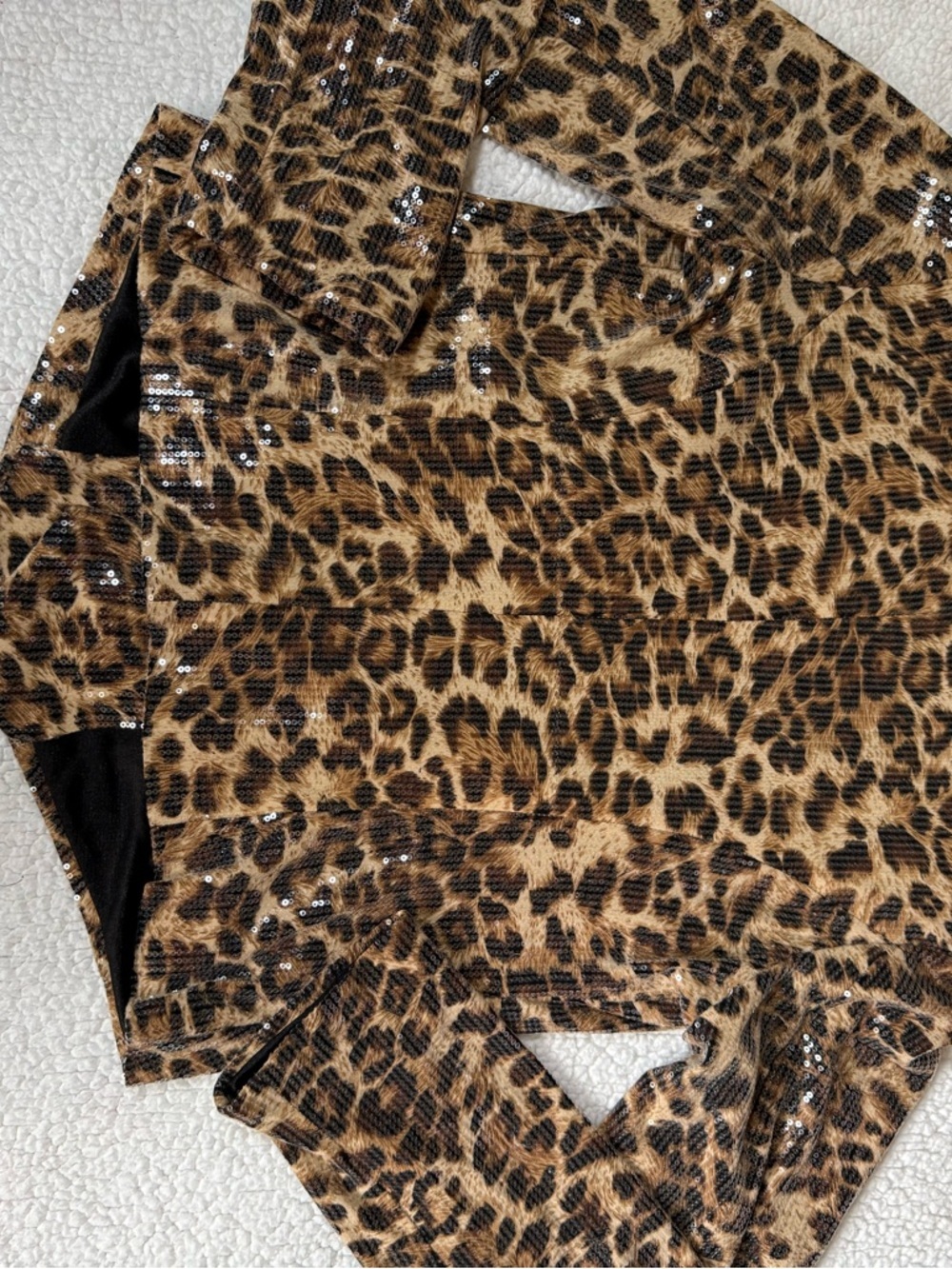 Dolce Cabo Leopard Print Blazer Jacket in Brown and Black - Picture 6 of 6